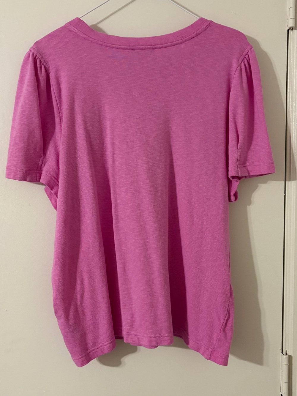Daily Ritual Bubble Gum Pink Short Sleeve Top Puff Sleeves Size XL - Picture 5 of 5